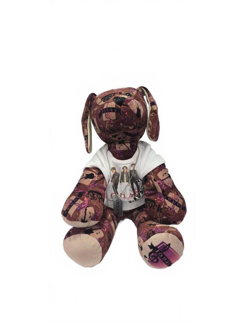 Jonas Brothers Plush Dog Toy with T-Shirt and Necklace